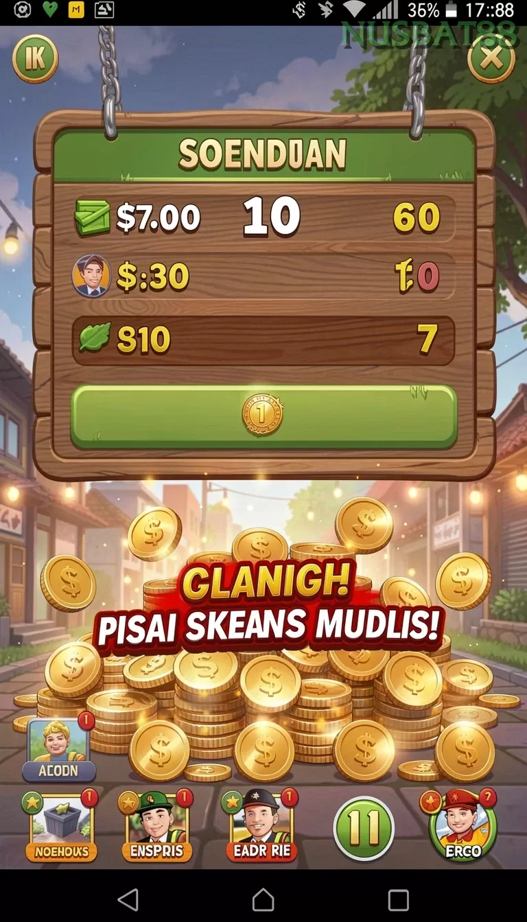 Cuplikan layar SURYA77 — menu navigasi