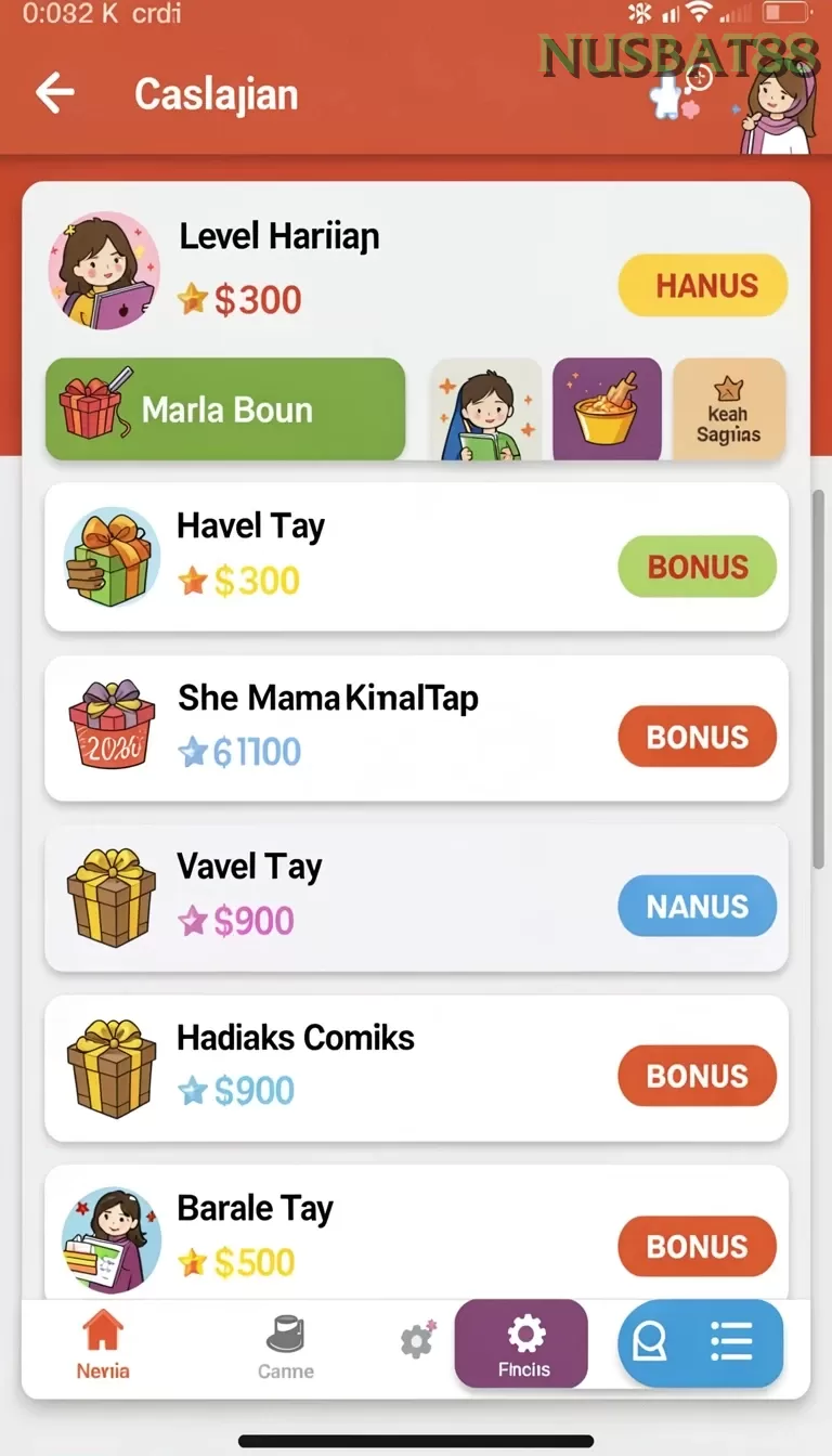 Cuplikan layar SURYA77 — aktivitas