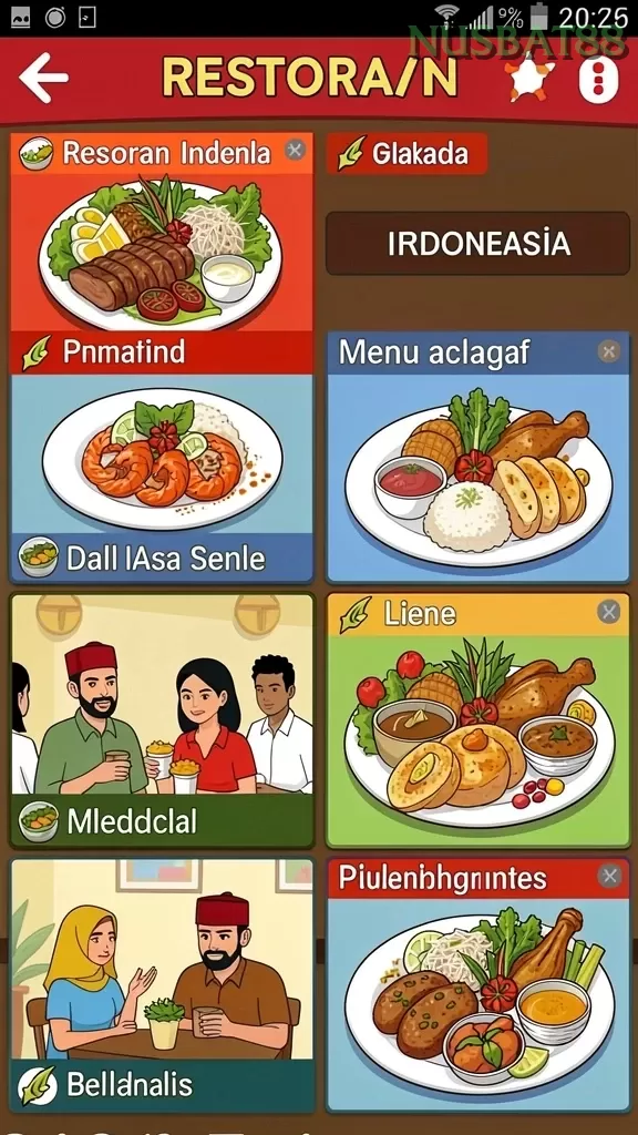 Cuplikan layar H89 — menu navigasi